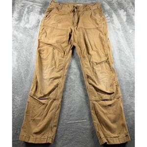 Carhartt Relaxed Fit Double Knee Work Pants Men 31x30 Actual 31x28 Brown